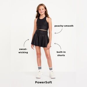 Old Navy High-Waisted PowerSoft Black Skort